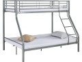 Leo metal bunk bed Bed bases included - 90/140 x 190 cm - White - GREY