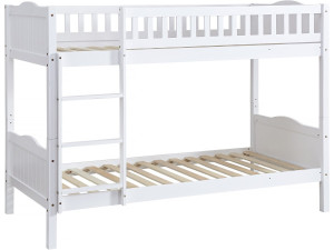 Children's bunk bed "Gabriel" - Wood - White - 90 x 190 cm
