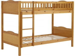 Gabriel" wooden bunk bed - 90 x 190 cm - Brown