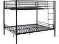 Adam" double bunk bed - 140 x 190 cm - Grey - Black