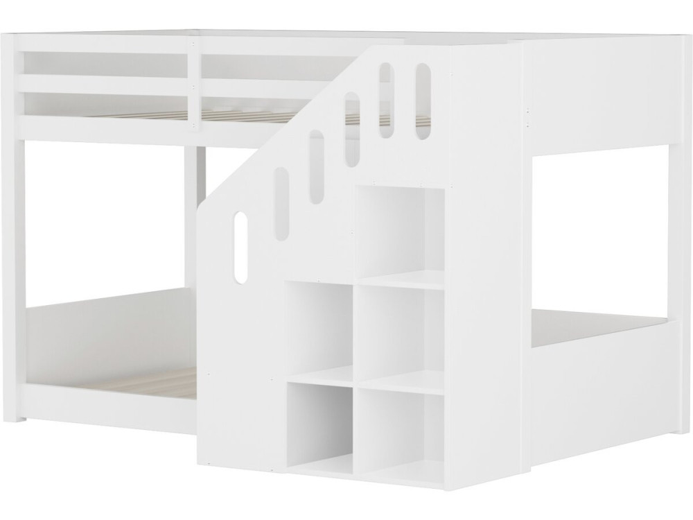 "Léana" Wooden Bunk Bed with Stairs...