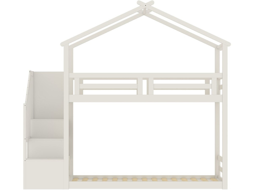 "Oriana" Bunk Bed with Wooden Stairs...