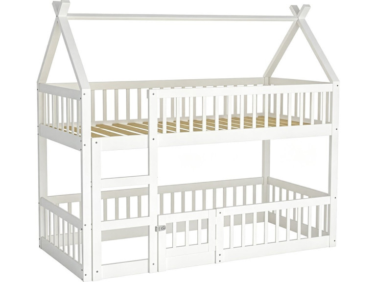 "Laith" Wooden Cabin-Style Bunk Bed...