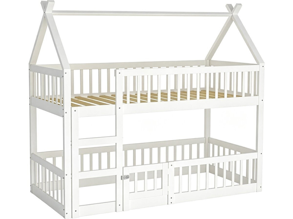 "Laith" Wooden Cabin-Style Bunk Bed...