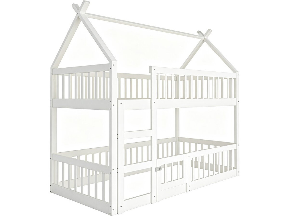 "Laith" Wooden Cabin-Style Bunk Bed...