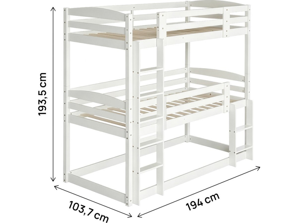 "Sephora" Wooden Bunk Bed with Ladder...