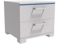 Nightstand with LED "Karina" -White - White