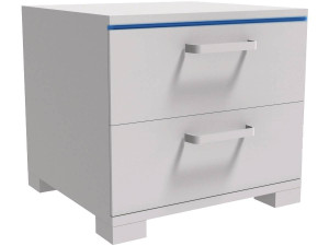 Nightstand with LED "Karina" -White