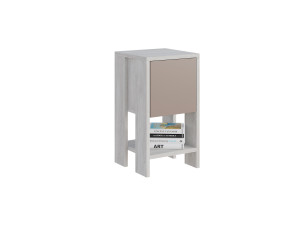 Ema" wooden bedside table 30 x 30 x 55 cm - White