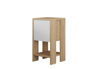 Ema" wooden bedside table 30 x 30 x 55 cm - Sapphire oak