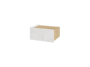 Onda" wooden bedside table - 38 x 31 x 18 cm - White