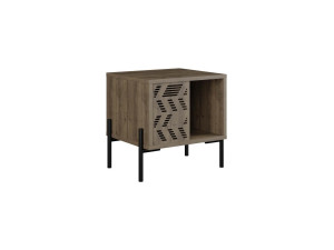Dionysos" wooden bedside table - 45 x 40 x 47 cm - Brown