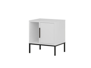 Glynn" wooden bedside table - 45 x 35 x 50 cm - White