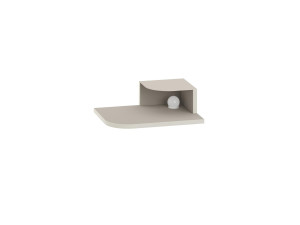 Luno" bedside table with wooden bulb - 40 x 30 x 16 cm - Sandstone