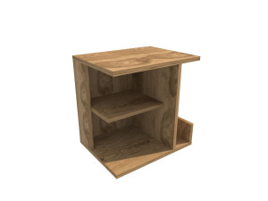 Karamira" wooden bedside table - 45 x 35 x 45 cm - Brown