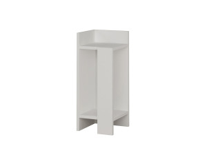 Elos Left" wooden bedside table - 25 x 27 x 60 cm - White