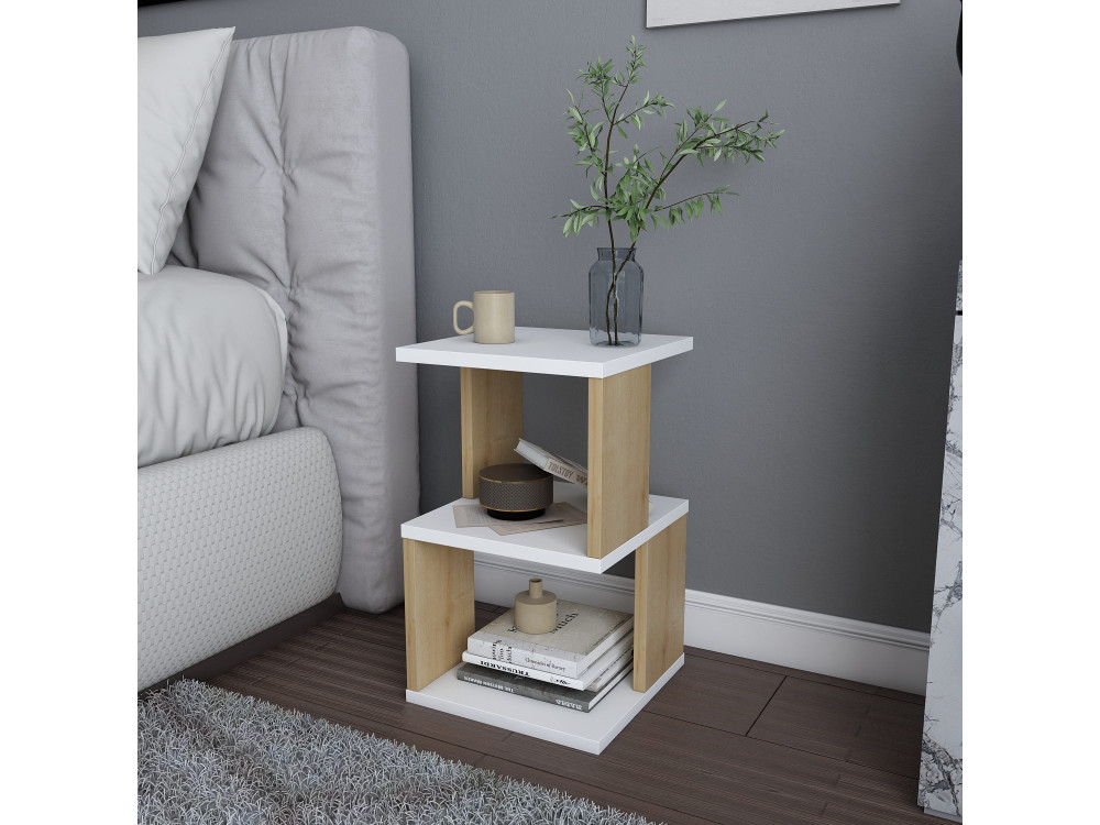 Parametre 2 30 x 30 x 49 cm Parametre 1 Blanc et beige
