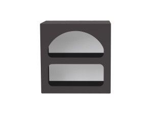 Lorin" wooden bedside table - 50 x 40 x 50 cm - Anthracite grey