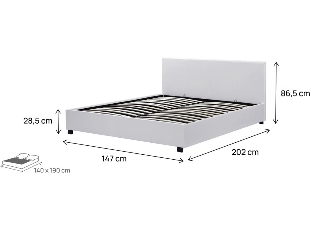Couleur Blanc Dimensions 140 × 190