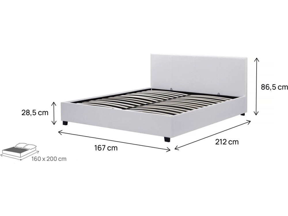 Couleur Blanc Dimensions 160 × 200