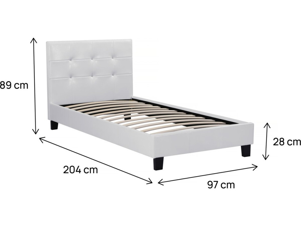 Dimensions 90 x 190 Blanc