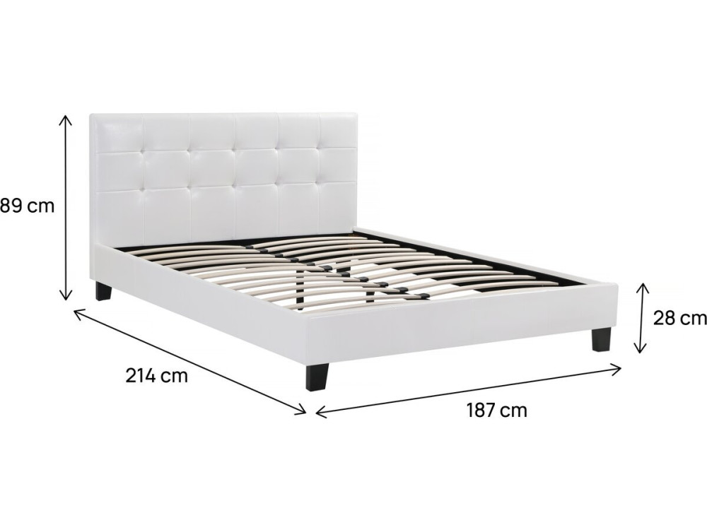 Dimensions 180 x 200 Blanc