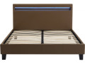 Maria LED bed - 140 x 190 cm - Taupe - Taupe