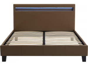 Maria LED bed - 140 x 190 cm - Taupe