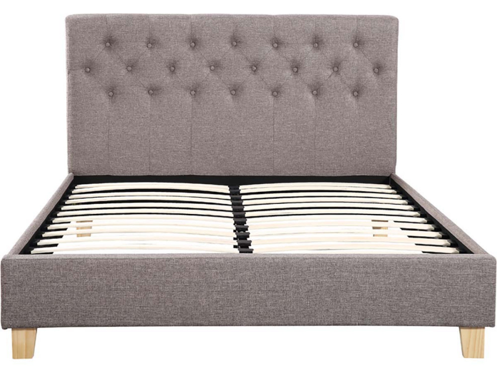 "Emmy" bed - 140 x 190 cm - Taupe
