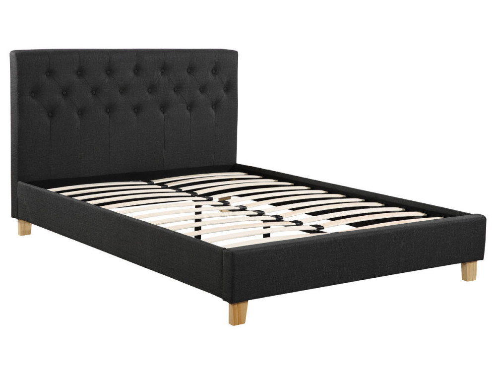 Bed "Emmy" - 160 x 200 cm - Grey