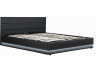 Bed with storage and Led "Anastasia" - 140 x 190 cm - Black