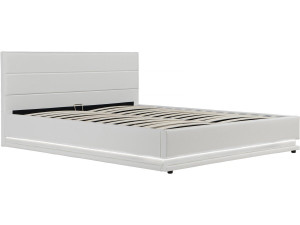 Bed with storage and Led "Anastasia" -  160 x 200 cm - White