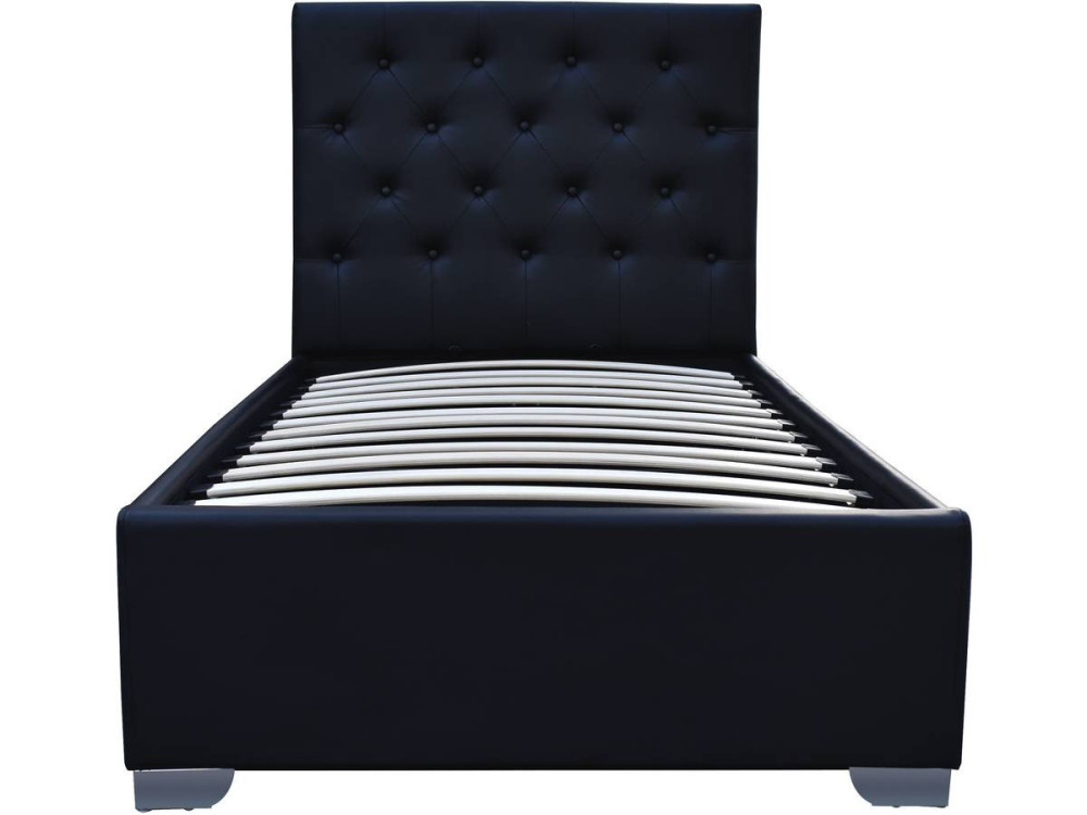Single bed with storage space "TINO" - 90 × 190 cm - Black