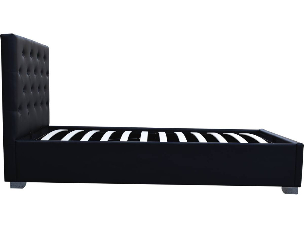 Single bed with storage space "TINO" - 90 × 190 cm - Black