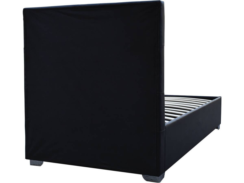 Single bed with storage space "TINO" - 90 × 190 cm - Black