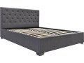 Double bed with storage space "TINO" - 160 × 200 cm - White - GREY