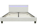 Maria 140x190cm terry cloth bed with LED - Cream - Cream