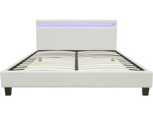 Maria 160 x 200 cm terry cloth bed with LED - Cream