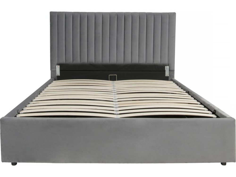 Bed with storage "Mia" - 160 x 200 cm - Grey