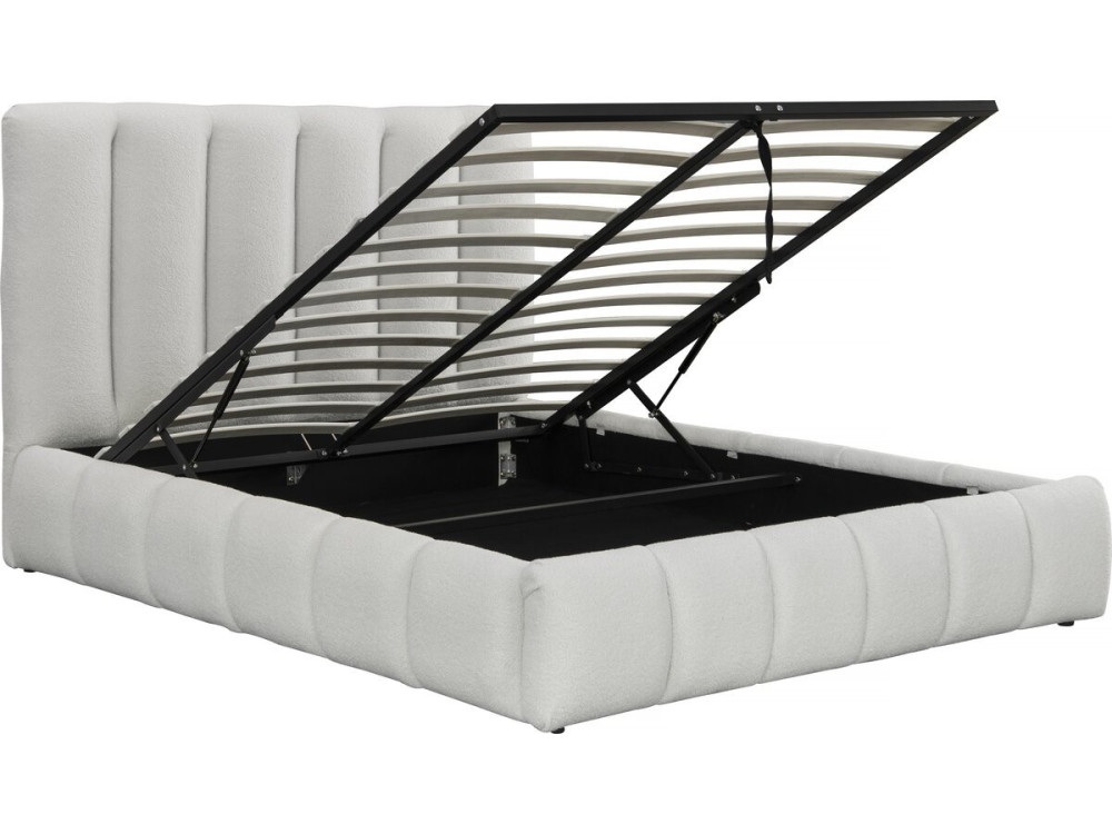 Annie terry bed with storage - 140 x 190 cm - White