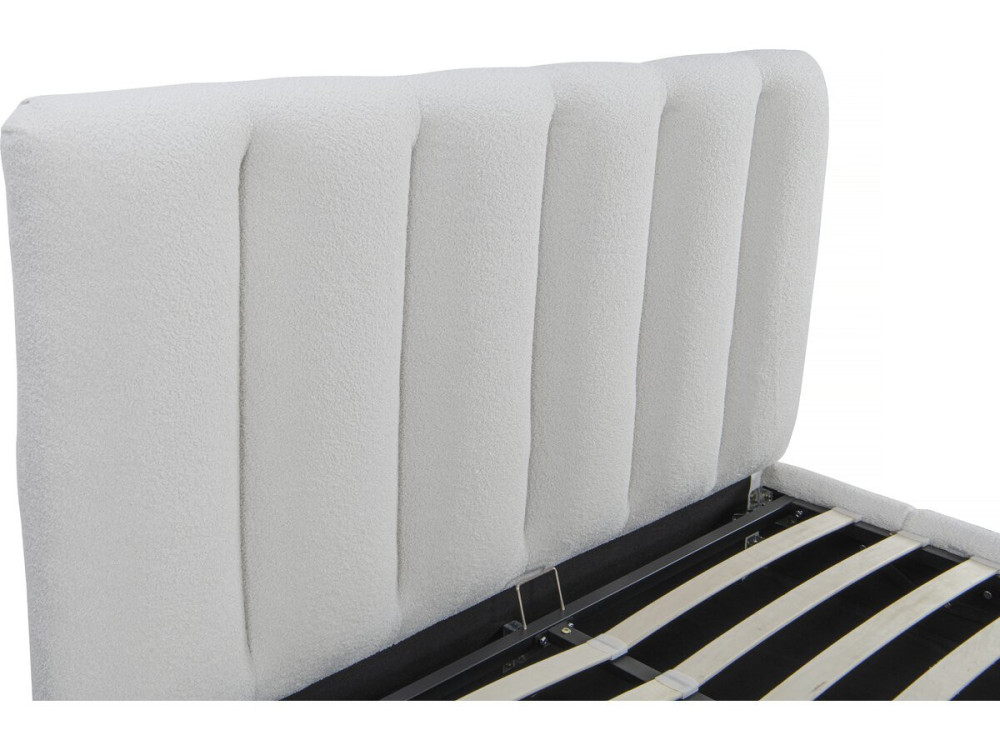 Annie terry bed with storage - 140 x 190 cm - White