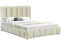 Annie terry bed with storage - 140 x 190 cm - White - Beige