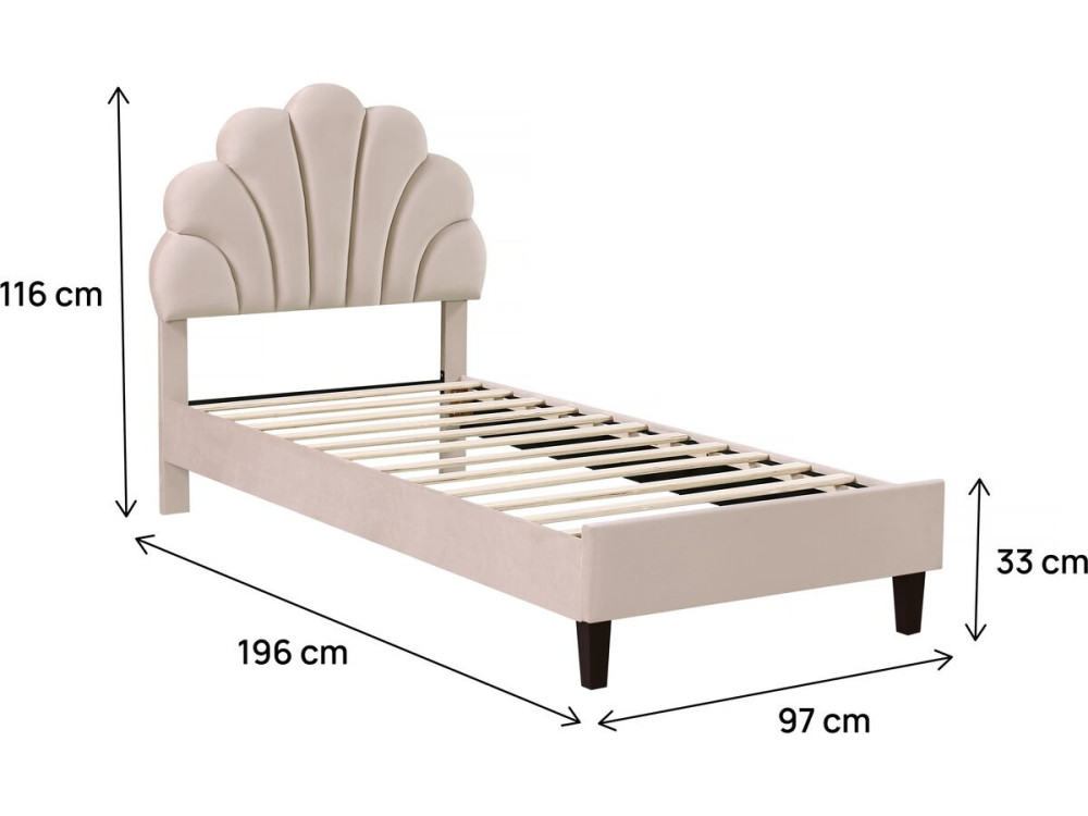 Couleur Beige Dimensions 90 x 190 cm
