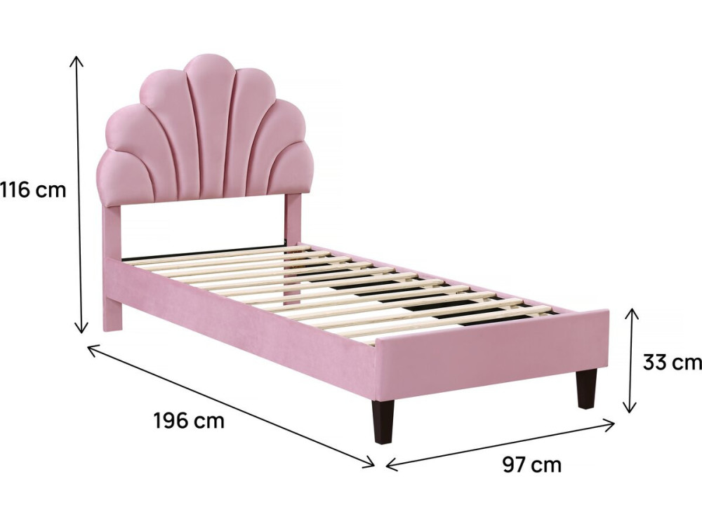 Couleur Rose Dimensions 90 x 190 cm