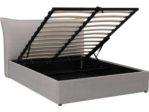 Megeve double storage bed 140 x 200 cm - Grey