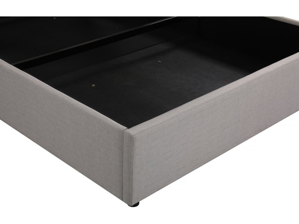 Megeve double storage bed 140 x 200 cm - Grey