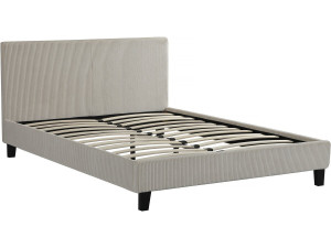 Ambre corduroy double bed - 140 x 190 - Beige