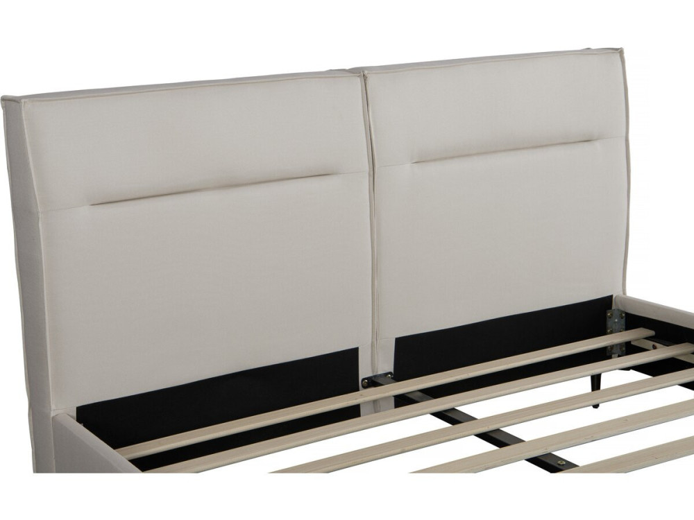 Designer fabric double bed "Moritz" - 180 x 200 cm - Beige
