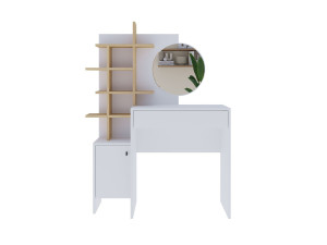Mup" wooden make-up table 105 x 35 x 151 cm - White