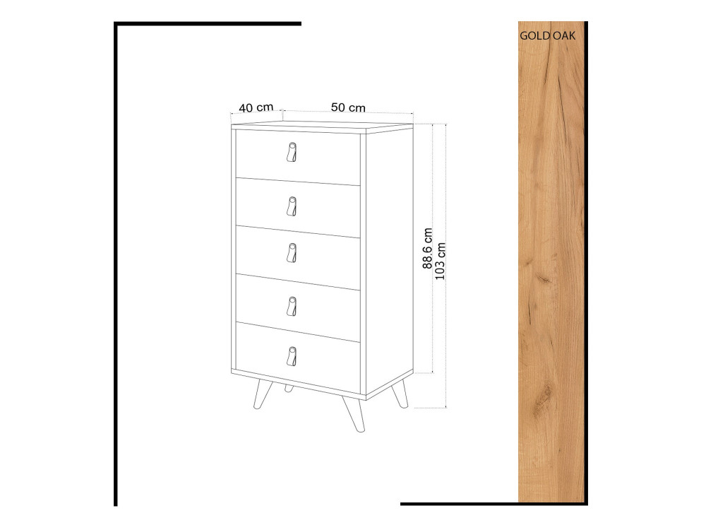 Frenzu" wooden chest - 50 x 40 x 103...